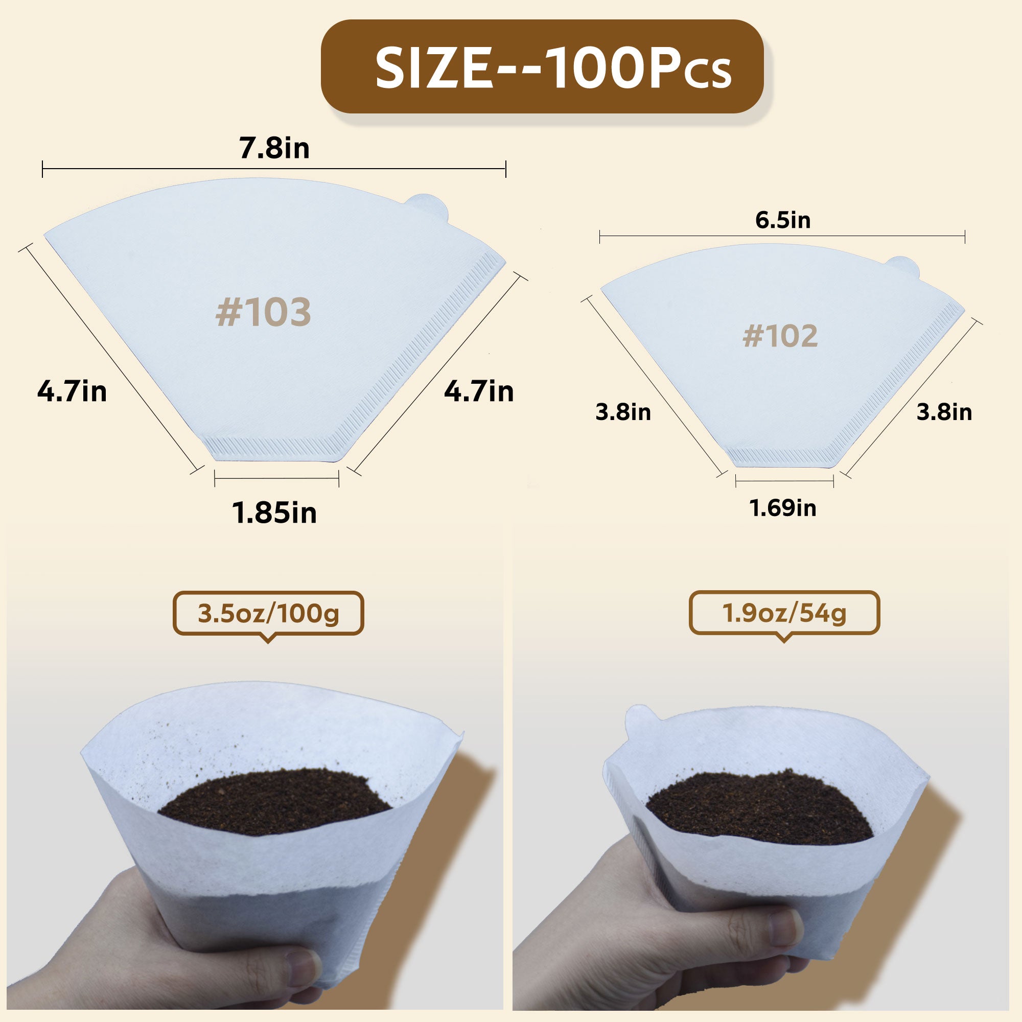 coffee filter size
